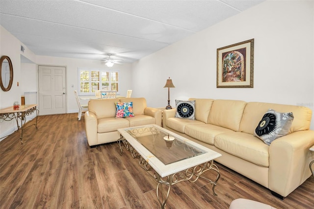 920 Virginia St Unit 204, Dunedin, FL 34698 - living area with a ceiling fan and wood finished floors