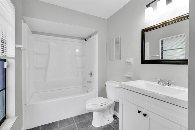 271 Eastpoint Ct, Spring Hill, FL 34606 - bathroom with vanity, tile patterned flooring, and shower / washtub combination
