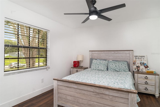 11414 Donneymoor Dr, Riverview, FL 33569 - bedroom featuring dark wood-type flooring and ceiling fan
