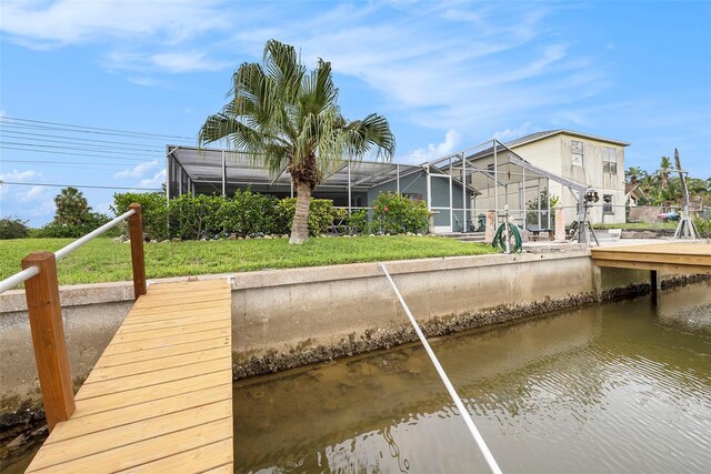 15525 Old Dixie Hwy, Hudson, FL 34667 - dock featuring a water view and a lanai