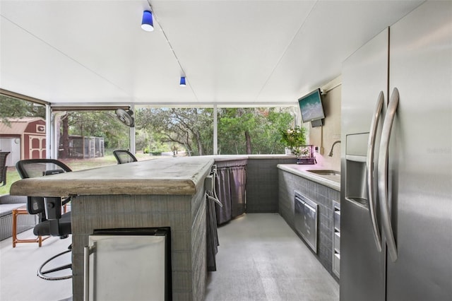 14509 Mayer Ave, Hudson, FL 34669 - view of patio / terrace featuring a shed