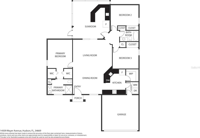 14509 Mayer Ave, Hudson, FL 34669 - view of property floor plan