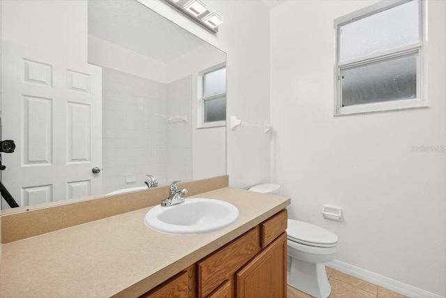 1760 Mountclair Ct, Mount Dora, FL 32757 - full bath with vanity, tile patterned flooring, and a shower
