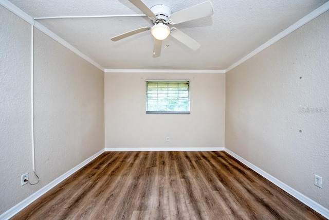 200 Country Club Dr Unit 1402, Largo, FL 33771 - unfurnished room featuring wood finished floors, ornamental molding, and ceiling fan