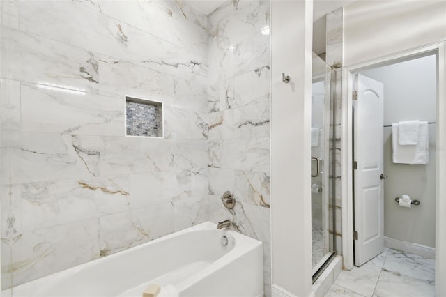 2405 W N B St Unit 1, Tampa, FL 33609 - bathroom featuring marble finish floors and baseboards