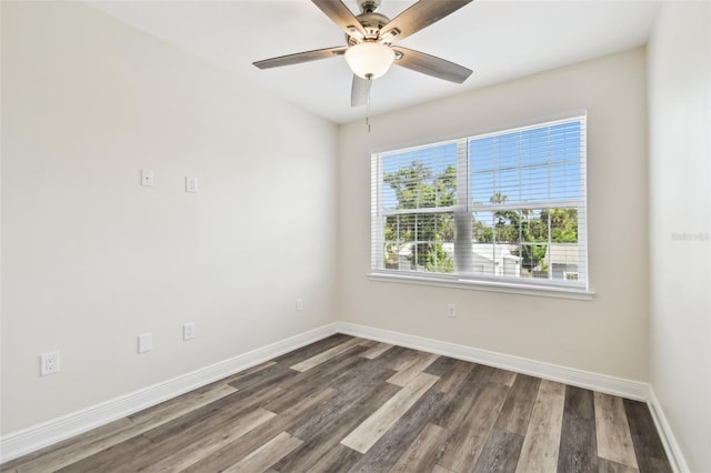 2405 W N B St Unit 1, Tampa, FL 33609 - empty room featuring dark wood-style flooring and ceiling fan