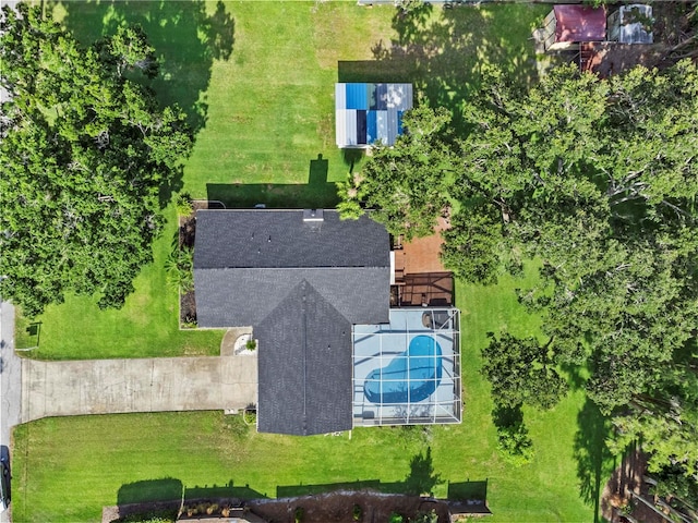 210 Lake Hobbs Rd, Lutz, FL 33548 - view from above of property