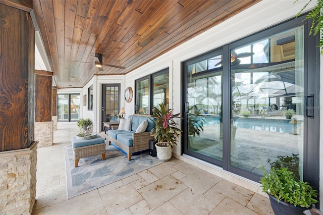 6605 Seabird Way, Apollo Beach, FL 33572 - view of patio