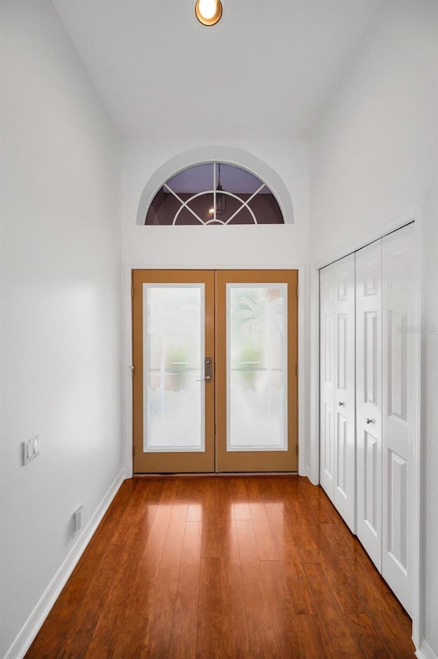 3612 Covington Dr, Holiday, FL 34691 - entryway featuring french doors and hardwood / wood-style floors