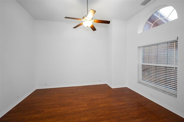 3612 Covington Dr, Holiday, FL 34691 - spare room with a ceiling fan and wood finished floors