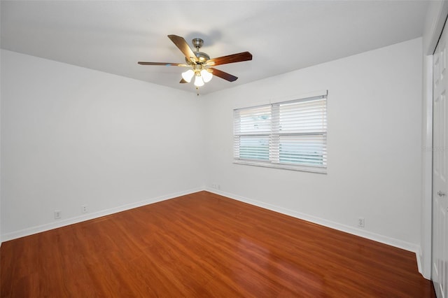 3612 Covington Dr, Holiday, FL 34691 - spare room featuring a ceiling fan and wood finished floors