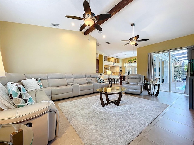 1358 Forestedge Blvd, Oldsmar, FL 34677 - living area with ceiling fan and light tile patterned flooring