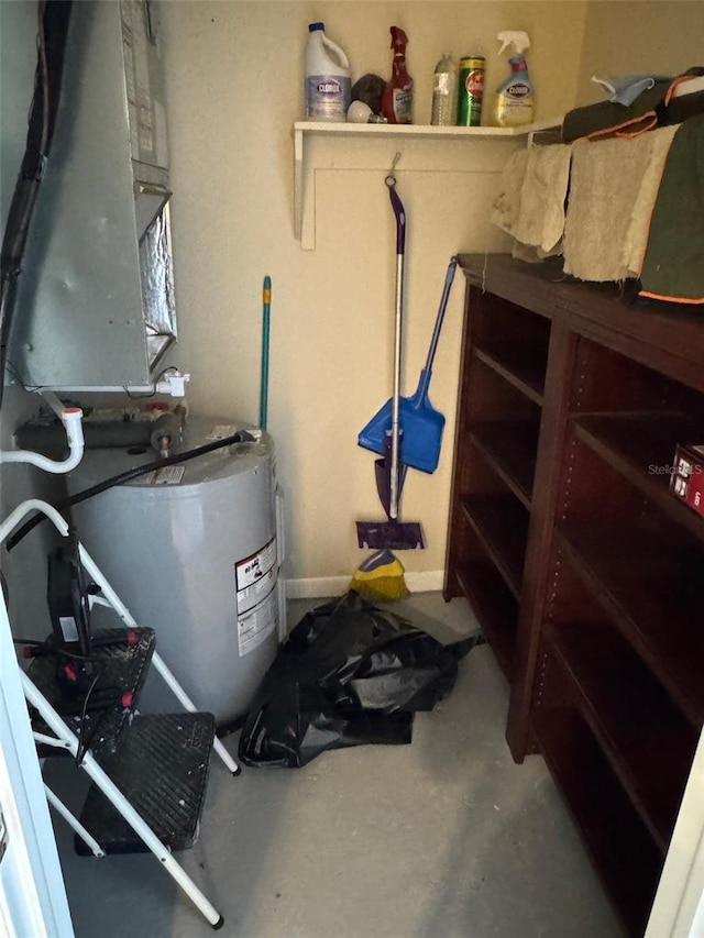 2525 W Bay Dr Unit A33, Largo, FL 33770 - utility room featuring electric water heater