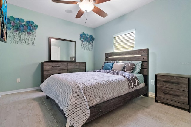 317 Royal Bonnet Dr, Apollo Beach, FL 33572 - bedroom featuring light wood-style flooring and ceiling fan