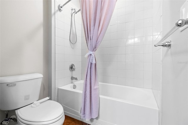 317 Royal Bonnet Dr, Apollo Beach, FL 33572 - bathroom with shower / bath combo with shower curtain and toilet