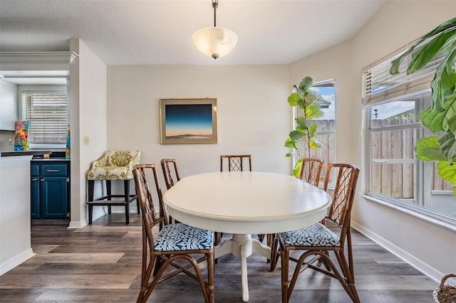 2208 Cattleman Dr, Brandon, FL 33511 - dining area with plenty of natural light and dark wood finished floors