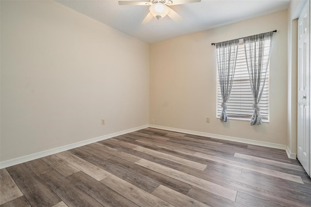 2208 Cattleman Dr, Brandon, FL 33511 - unfurnished room featuring a ceiling fan and wood finished floors