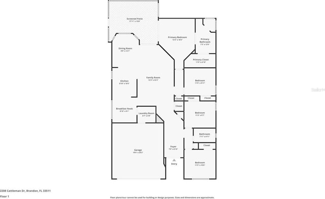 2208 Cattleman Dr, Brandon, FL 33511 - view of room layout