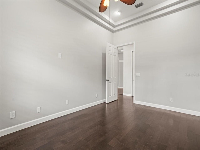 4521 Cheval Blvd, Lutz, FL 33558 - spare room featuring ceiling fan and dark wood-style floors