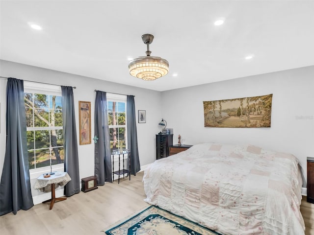 4915 S Rd, New Port Richey, FL 34652 - bedroom with recessed lighting and light wood-style floors