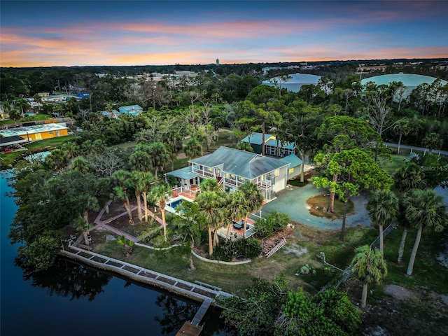 4915 S Rd, New Port Richey, FL 34652 - aerial view at dusk of a water view