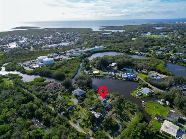 4915 S Rd, New Port Richey, FL 34652 - aerial view of property and surrounding area featuring a nearby body of water and nearby suburban area