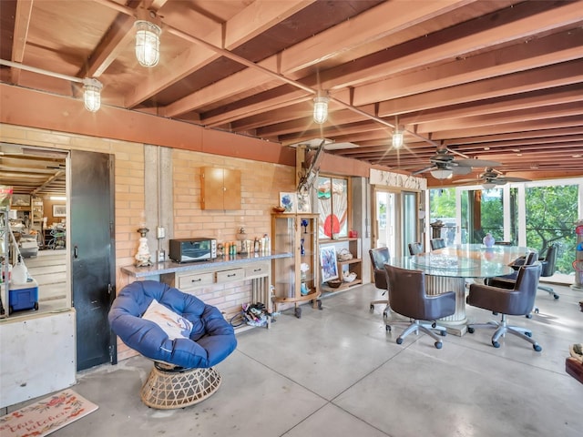 4915 S Rd, New Port Richey, FL 34652 - view of patio with outdoor dining space and a ceiling fan