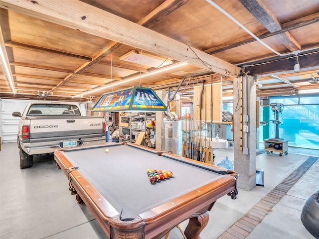 4915 S Rd, New Port Richey, FL 34652 - game room featuring concrete flooring and pool table