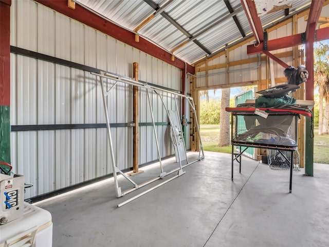 4915 S Rd, New Port Richey, FL 34652 - garage featuring metal wall