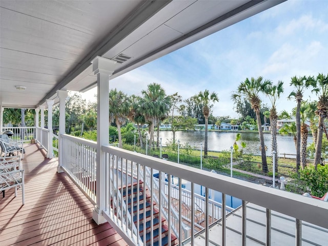4915 S Rd, New Port Richey, FL 34652 - balcony featuring a water view