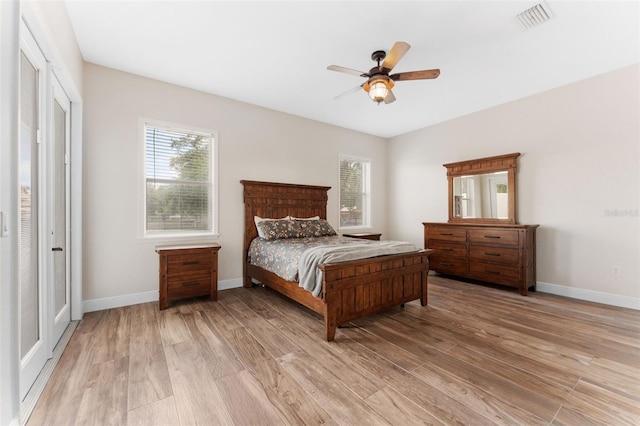 2702 Rogers Ranch Rd, Lithia, FL 33547 - bedroom with light wood-style flooring and ceiling fan