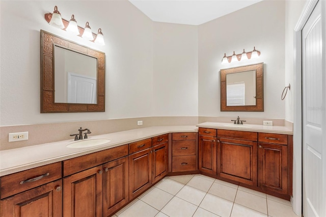 2702 Rogers Ranch Rd, Lithia, FL 33547 - full bathroom with double vanity and tile patterned floors