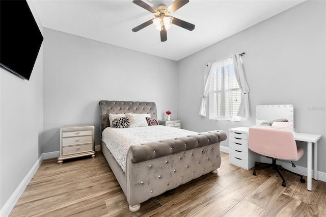 2702 Rogers Ranch Rd, Lithia, FL 33547 - bedroom with light wood-type flooring and a ceiling fan