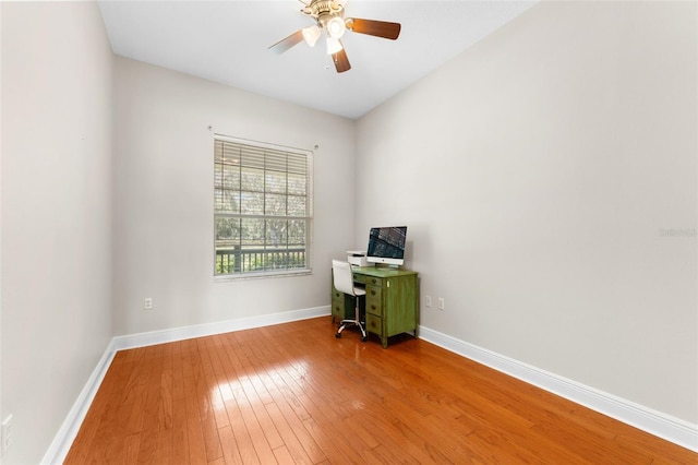 2702 Rogers Ranch Rd, Lithia, FL 33547 - spare room featuring hardwood / wood-style floors and a ceiling fan