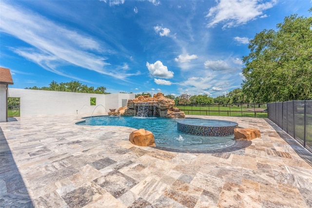 2702 Rogers Ranch Rd, Lithia, FL 33547 - view of swimming pool with a pool with connected hot tub and a patio