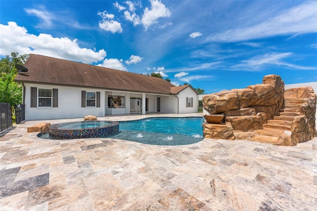 2702 Rogers Ranch Rd, Lithia, FL 33547 - view of pool featuring a patio and a pool with connected hot tub