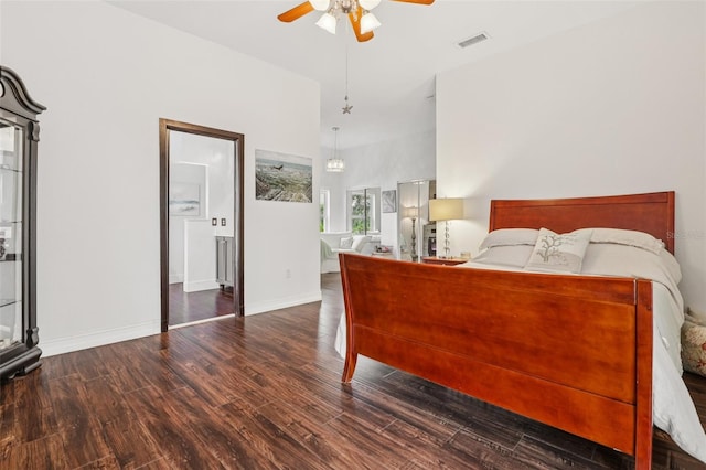 17001 NW 20th St, Pembroke Pines, FL 33028 - bedroom with wood finished floors and ceiling fan