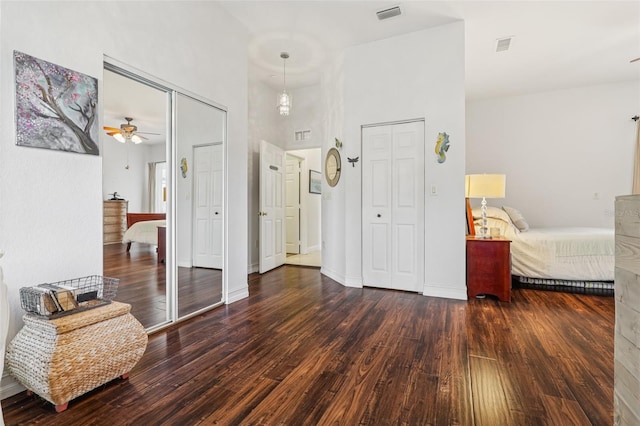 17001 NW 20th St, Pembroke Pines, FL 33028 - bedroom with multiple closets, wood finished floors, and a high ceiling