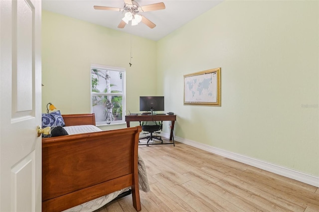 17001 NW 20th St, Pembroke Pines, FL 33028 - home office featuring wood finished floors and ceiling fan