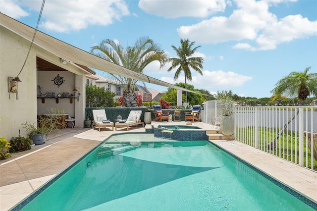 17001 NW 20th St, Pembroke Pines, FL 33028 - view of pool featuring a patio and a pool with connected hot tub