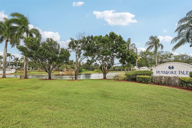 17001 NW 20th St, Pembroke Pines, FL 33028 - surrounding community featuring a water view and a yard