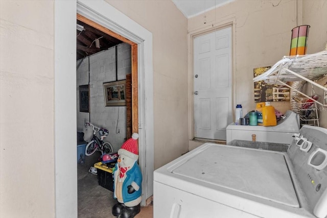 1222 Palm St, Clearwater, FL 33755 - washroom featuring washer and dryer and attic access