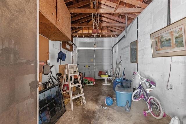 1222 Palm St, Clearwater, FL 33755 - garage with concrete block wall