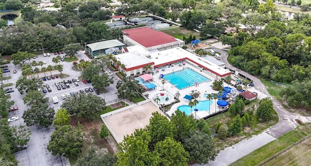 524 Garrard Dr, Temple Terrace, FL 33617 - drone / aerial view of a pool