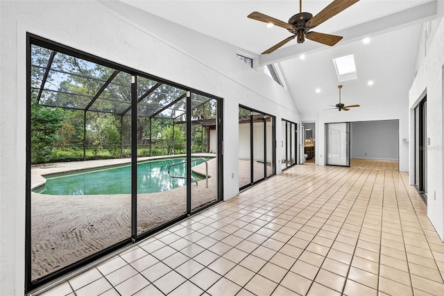 524 Garrard Dr, Temple Terrace, FL 33617 - unfurnished sunroom with a skylight