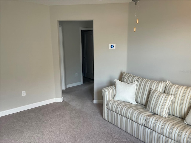 1596 Ludington Ave, Wesley Chapel, FL 33543 - living room with carpet and baseboards