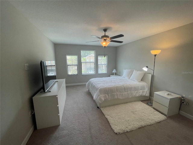 1596 Ludington Ave, Wesley Chapel, FL 33543 - carpeted bedroom featuring baseboards and a ceiling fan