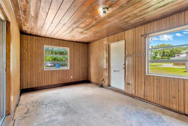 603 Clay Ct, Brandon, FL 33510 - spare room with concrete flooring and wood ceiling