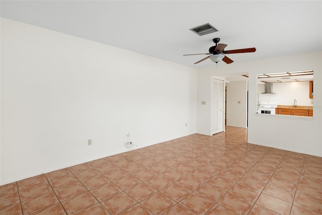 5217 29th Ave S, Gulfport, FL 33707 - unfurnished room with a ceiling fan and a sink