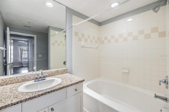 501 S Moody Ave Unit 1134, Tampa, FL 33609 - full bath featuring vanity, shower / tub combination, and recessed lighting